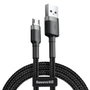 Baseus Cafule USB a microUSB 2.4A 1m gris y negro