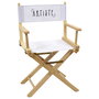 Home Deco Factory Silla Director "Artiste" Madera y Tela Plegable Estilo Cine 54x40x87 cm