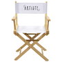Home Deco Factory Silla Director "Artiste" Madera y Tela Plegable Estilo Cine 54x40x87 cm