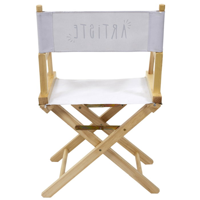 Home Deco Factory Silla Director "Artiste" Madera y Tela Plegable Estilo Cine 54x40x87 cm