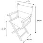 Home Deco Factory Silla Director "Artiste" Madera y Tela Plegable Estilo Cine 54x40x87 cm
