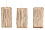 DKD Home Decor Lámpara de Techo Eucalipto Troncos Blanco y Natural