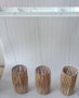 DKD Home Decor Lámpara de Techo Eucalipto Troncos Blanco y Natural