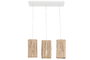 DKD Home Decor Lámpara de Techo Eucalipto Troncos Blanco y Natural