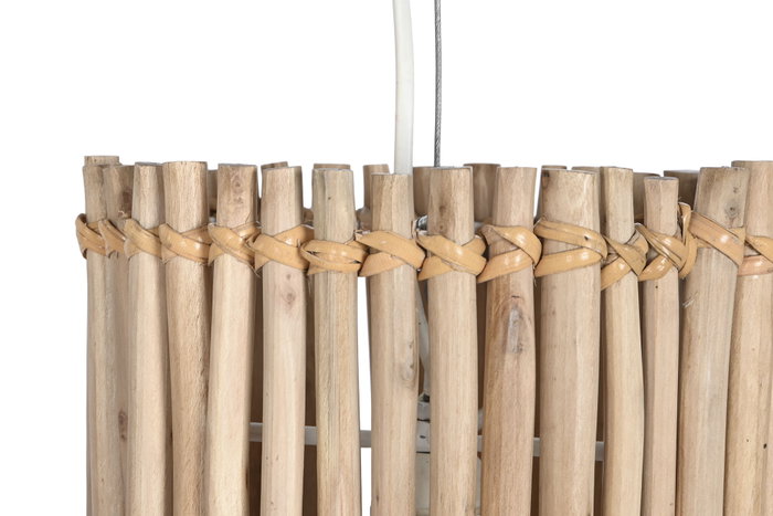DKD Home Decor Lámpara de Techo Eucalipto Troncos Blanco y Natural DKD Home Decor Lámpara de Techo Eucalipto Troncos Blanco y Natural