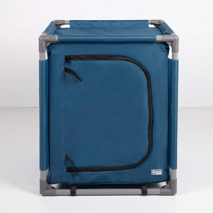 Aktive Armario plegable de camping azul con estructura de acero
