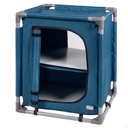 Aktive Armario plegable de camping azul con estructura de acero