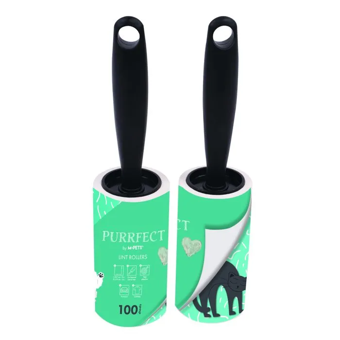 M Pets Purrfect Rodillos Quitapelusas para Mascotas - 60 Hojas 23.7 x 5.75 cm - Verde - MPE6953182758211