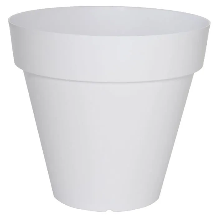 Riviera Rond 50 Blanco - Bote con Sistema de Retención de Agua, 100% Reciclable, Fabricación Francesa