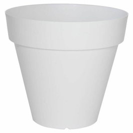Riviera Bote Soleilla ROND 50 Blanco con Sistema de Retención de Agua, Redondo, 100% Reciclable, Fabricación Francesa