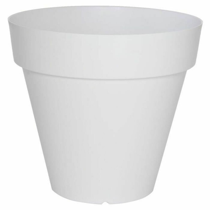 Riviera Bote Soleilla ROND 50 Blanco con Sistema de Retención de Agua, Redondo, 100% Reciclable, Fabricación Francesa Riviera Bote Soleilla ROND 50 Blanco con Sistema de Retención de Agua, Redondo, 100% Reciclable, Fabricación Francesa