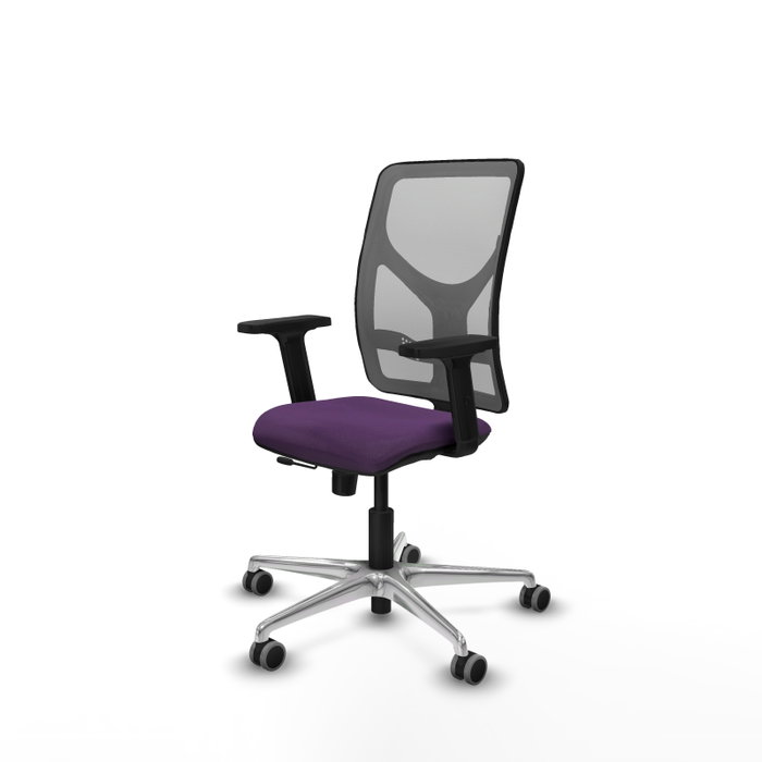 PIQUERAS Y CRESPO Silla de oficina Motilla con mecanismo Sincro/Traslack, Morado y Gris
