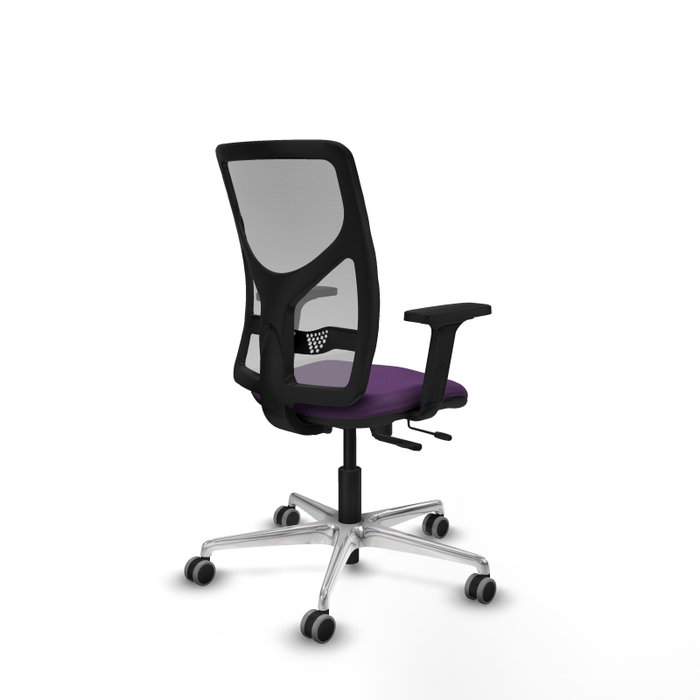 PIQUERAS Y CRESPO Silla de oficina Motilla con mecanismo Sincro/Traslack, Morado y Gris