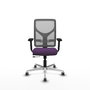PIQUERAS Y CRESPO Silla de oficina Motilla con mecanismo Sincro/Traslack, Morado y Gris