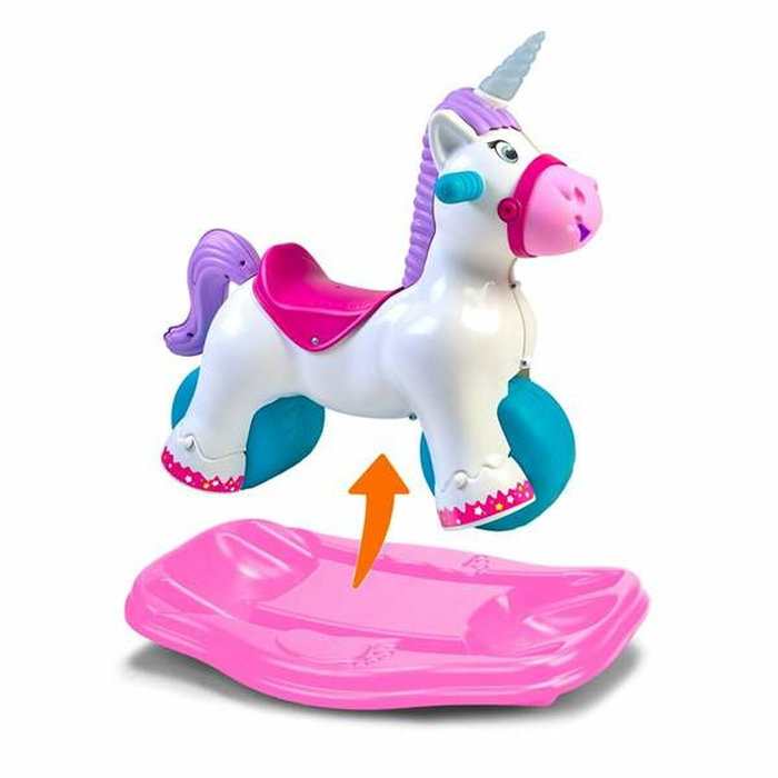 Feber Baby Unicorn Correpasillos y Balancín 2 en 1 con Sonidos y Luces