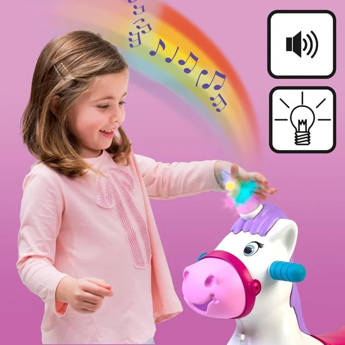 Feber Baby Unicorn Correpasillos y Balancín 2 en 1 con Sonidos y Luces