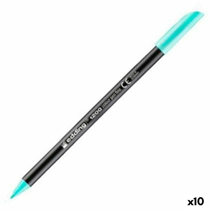 EDDING 1200 Rotulador Fibra Pastel Menta Suave (Set de 10)