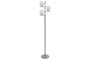 DKD Home Decor Lámpara de Pie de Mármol y Cristal con Bola