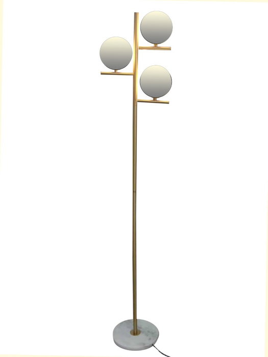 DKD Home Decor Lámpara de Pie de Mármol y Cristal con Bola DKD Home Decor Lámpara de Pie de Mármol y Cristal con Bola