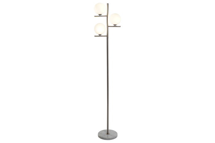 DKD Home Decor Lámpara de Pie de Mármol y Cristal con Bola DKD Home Decor Lámpara de Pie de Mármol y Cristal con Bola