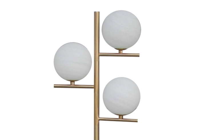 DKD Home Decor Lámpara de Pie de Mármol y Cristal con Bola DKD Home Decor Lámpara de Pie de Mármol y Cristal con Bola