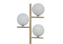DKD Home Decor Lámpara de Pie de Mármol y Cristal con Bola