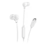 Motorola Earbuds 3C-S White - Auriculares Intrauditivos con Cable USB Type-C, Micrófono Integrado, Control en Línea, Cable Plano Antienredos, Sonido HD, Blanco