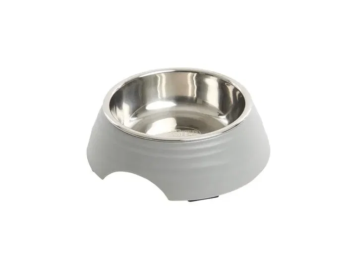 Kruuse C-Bol Buster Comedero Melamina Gris con Bol Acero Inoxidable 700 mL Antideslizante Apto Lavavajillas Kruuse C-Bol Buster Comedero Melamina Gris con Bol Acero Inoxidable 700 mL Antideslizante Apto Lavavajillas