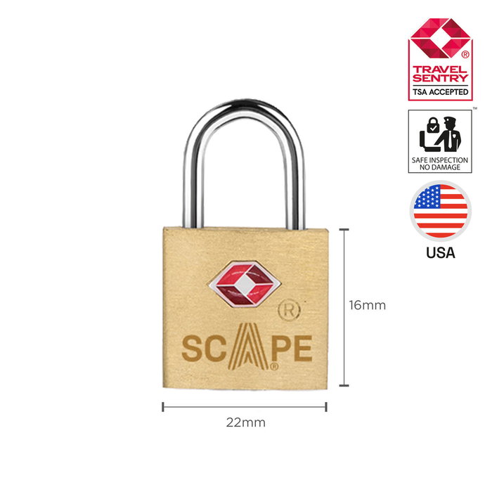 Scape Travel Candado TSA bronce