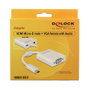 DeLOCK Adaptador micro HDMI-D a VGA con audio blanco