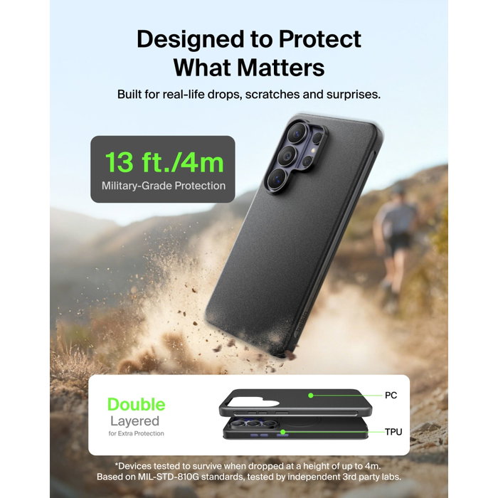 Belkin SheerForce Protect S26 Ul Cover Negro MSB017hqBK para Samsung Galaxy S26 Ultra Belkin SheerForce Protect S26 Ul Cover Negro MSB017hqBK para Samsung Galaxy S26 Ultra