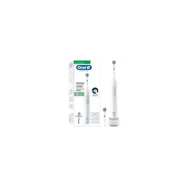 Oral-B Cepillo Dental Eléctrico Braun Pro 1 con Cabezal Redondo, Tecnología de Limpieza 3D Oscilante y Rotatoria, Base de Carga Incluida, Color Blanco