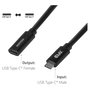 Club 3D Cable de extensión USB-C 40Gbps 1 m Negro