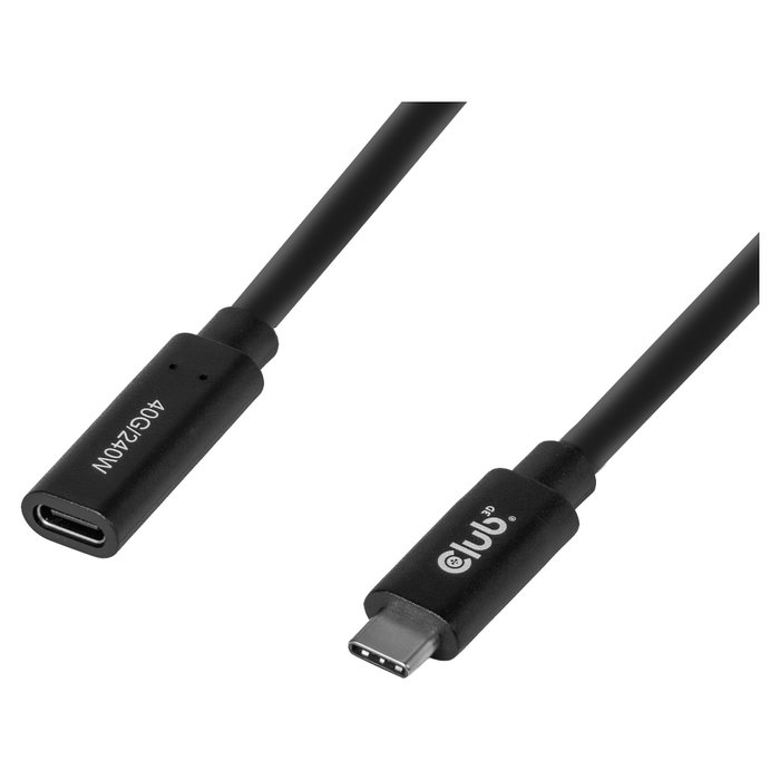 Club 3D Cable de extensión USB-C 40Gbps 1 m Negro Club 3D Cable de extensión USB-C 40Gbps 1 m Negro