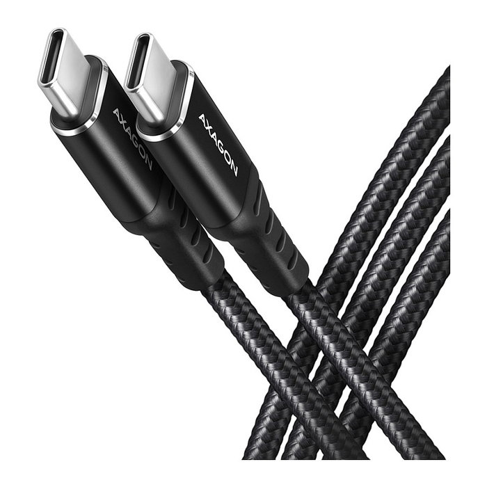 Axagon BUCM3-CM30AB Cable USB-C a USB-C 3.2 Gen 1, 3 m, PD 60W, trenzado - negro Axagon BUCM3-CM30AB Cable USB-C a USB-C 3.2 Gen 1, 3 m, PD 60W, trenzado - negro