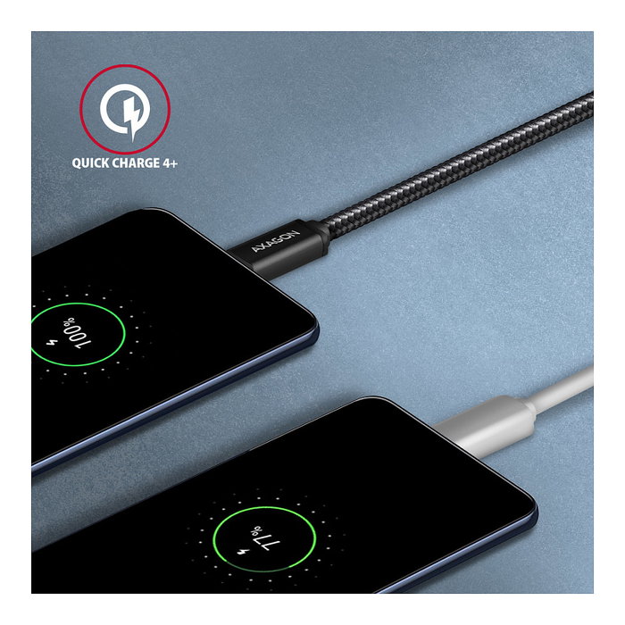 Axagon BUCM3-CM30AB Cable USB-C a USB-C 3.2 Gen 1, 3 m, PD 60W, trenzado - negro Axagon BUCM3-CM30AB Cable USB-C a USB-C 3.2 Gen 1, 3 m, PD 60W, trenzado - negro