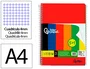 Liderpapel Cuaderno Espiral A4 Smart Tapa Blanda 80 Hojas 75g Cuadro 4mm con Margen Pack 5+1 Colores Surtidos