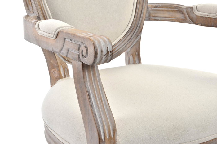 DKD Home Decor Silla Tradicional Natural Beige Madera Poliester 48 x 96 x 56 cm (2 Unidades) DKD Home Decor Silla Tradicional Natural Beige Madera Poliester 48 x 96 x 56 cm (2 Unidades)