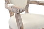 DKD Home Decor Silla Tradicional Natural Beige Madera Poliester 48 x 96 x 56 cm (2 Unidades)