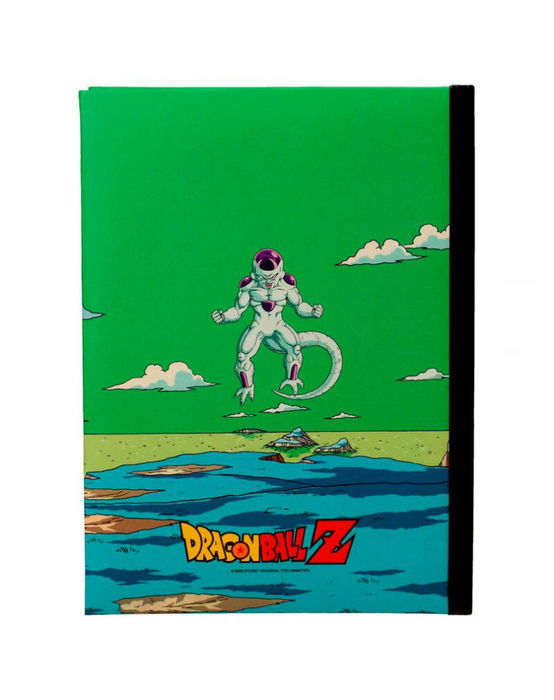 SD Toys Libreta con Luz Dragon Ball Z - Batalla Final en Namek con Diseño de Goku Super Saiyajin vs Freezer, Coleccionable