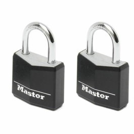 Master Lock Lote de 2 candados de aluminio de 30 mm con cubierta de vinilo