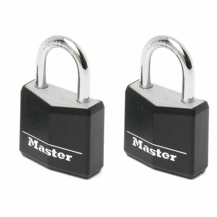 Master Lock Lote de 2 candados de aluminio de 30 mm con cubierta de vinilo Master Lock Lote de 2 candados de aluminio de 30 mm con cubierta de vinilo