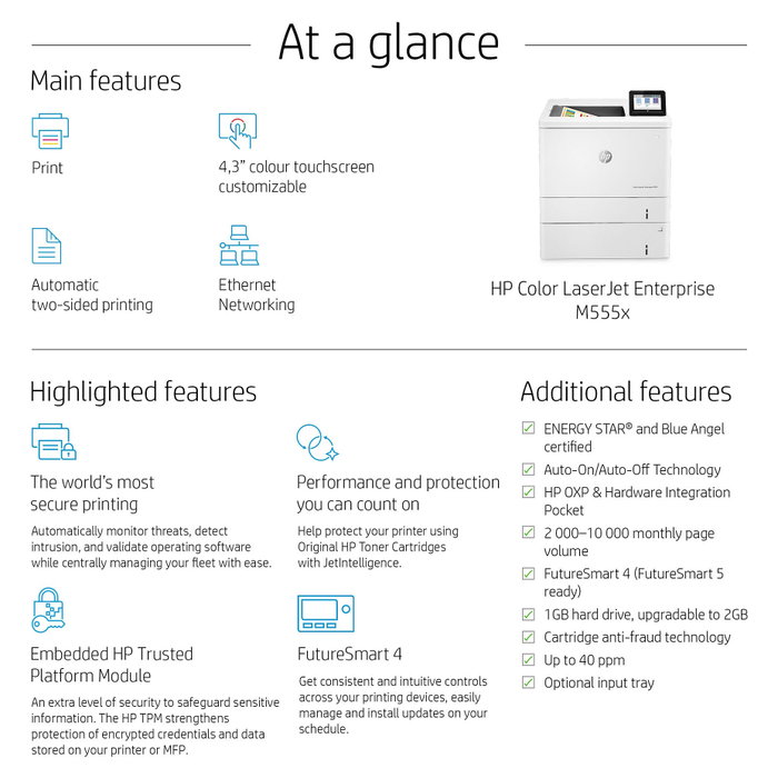 HP Color LaserJet Enterprise M555x HP Color LaserJet Enterprise M555x