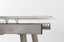 DKD Home Decor Glam Mesa Comedor Metal y Cristal Dorado Blanco 140 x 80 x 76 cm