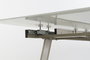 DKD Home Decor Glam Mesa Comedor Metal y Cristal Dorado Blanco 140 x 80 x 76 cm