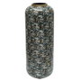 DKD Home Decor Jarrón de Metal Verde y Dorado 25x25x69 cm