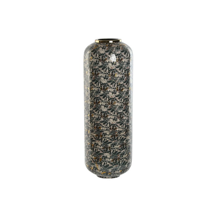 DKD Home Decor Jarrón de Metal Verde y Dorado 25x25x69 cm DKD Home Decor Jarrón de Metal Verde y Dorado 25x25x69 cm