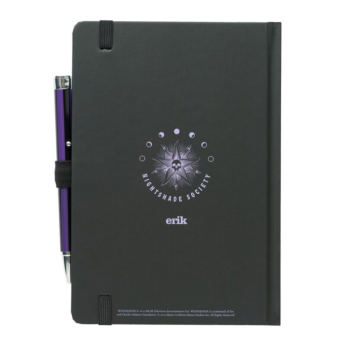ERIK Cuaderno A5 premium + bolígrafo proyector Miércoles Addams