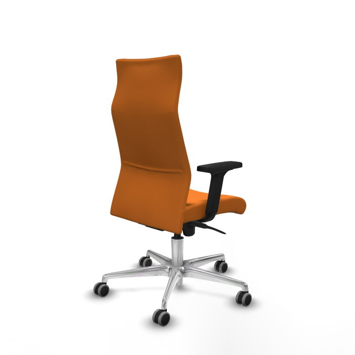 PIQUERAS Y CRESPO Sillón Albacete Naranja con Mecanismo Sincro y Base de Aluminio