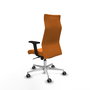 PIQUERAS Y CRESPO Sillón Albacete Naranja con Mecanismo Sincro y Base de Aluminio